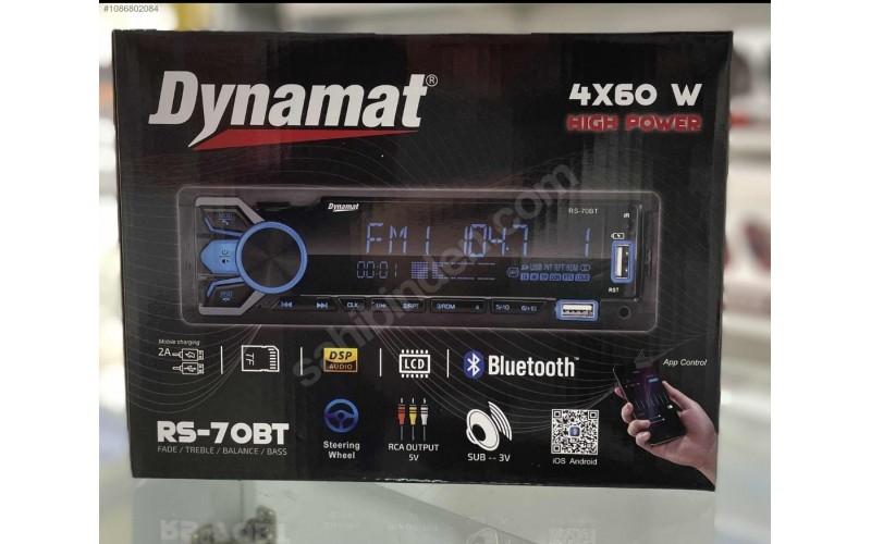 DYNAMAT RS-70BT 3 AMFİ ÇIKIŞLI İŞLEMCİLİ TEYP