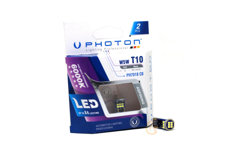 Photon PH7018CB Büyük Dipsiz Led Beyaz T10 W5W 18 Led 12V 2'li